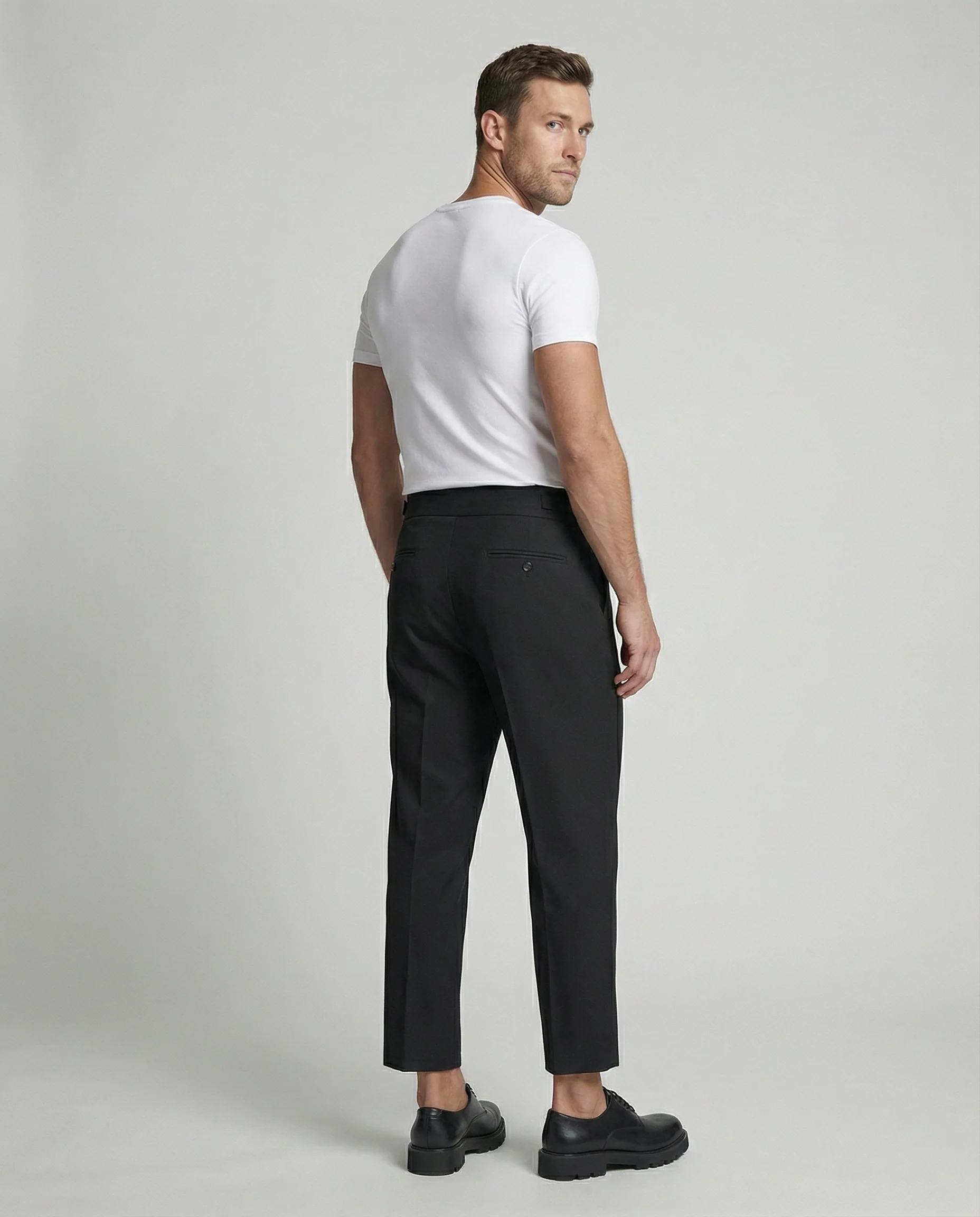 Herren Elegante Freizeithose mit hohem Bund - Image 3