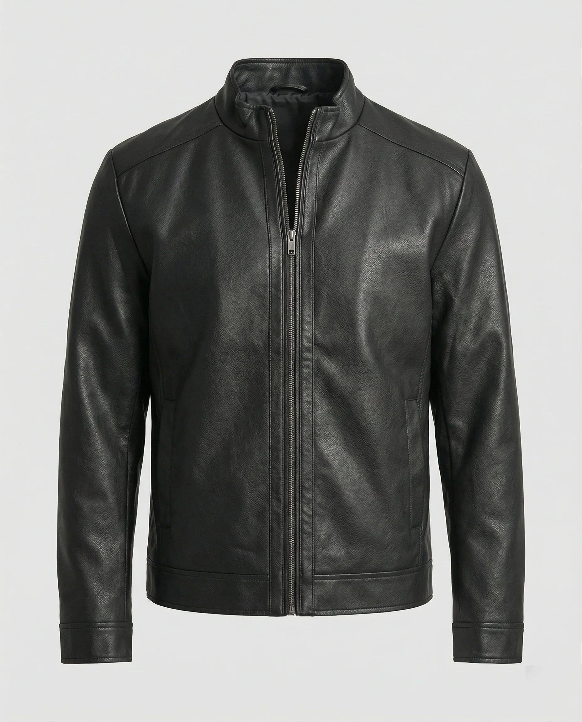 Herren Elegante Kunstlederjacke modern geschnitten - Image 5