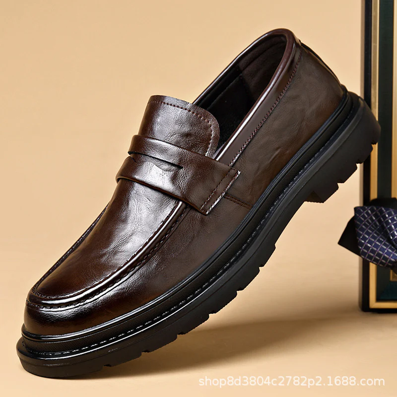 Herren Elegante Leder Mokassins mit rutschfester Sohle und komfortablem Innenfutter Heidi Mode - Image 2