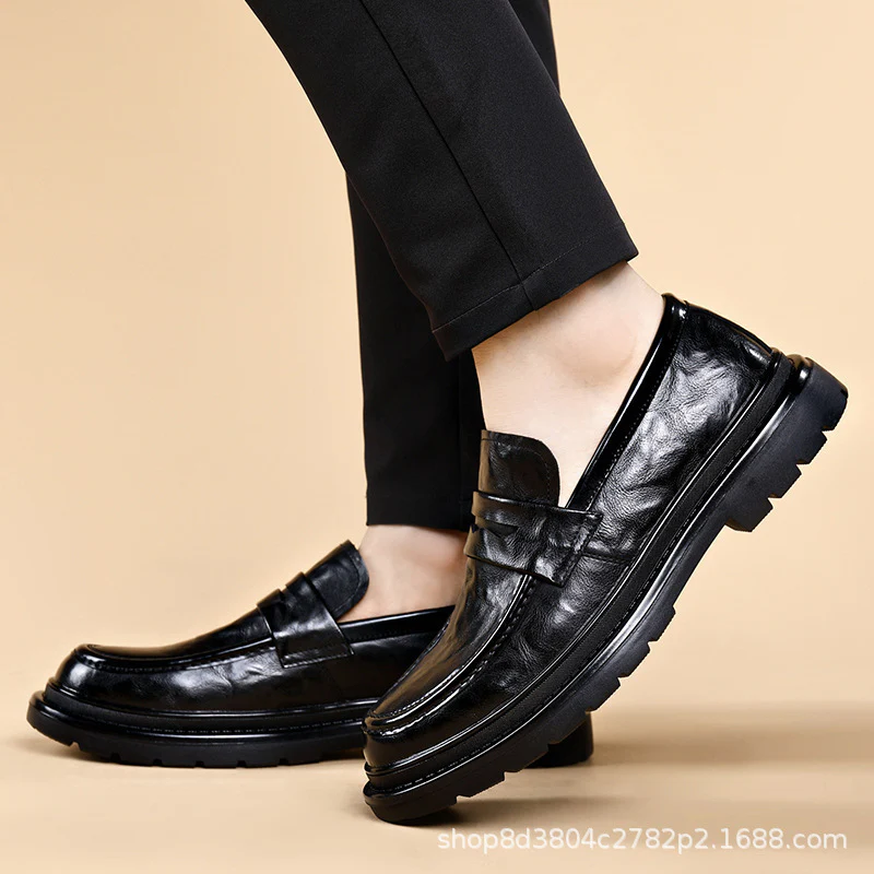 Herren Elegante Leder Mokassins mit rutschfester Sohle und komfortablem Innenfutter Heidi Mode - Image 3