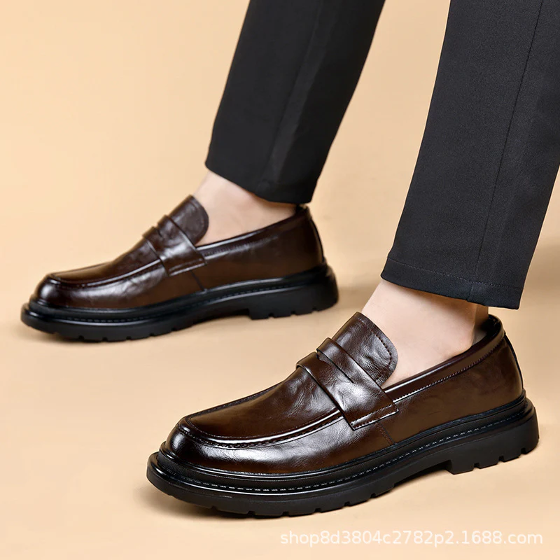 Herren Elegante Leder Mokassins mit rutschfester Sohle und komfortablem Innenfutter Heidi Mode - Image 4