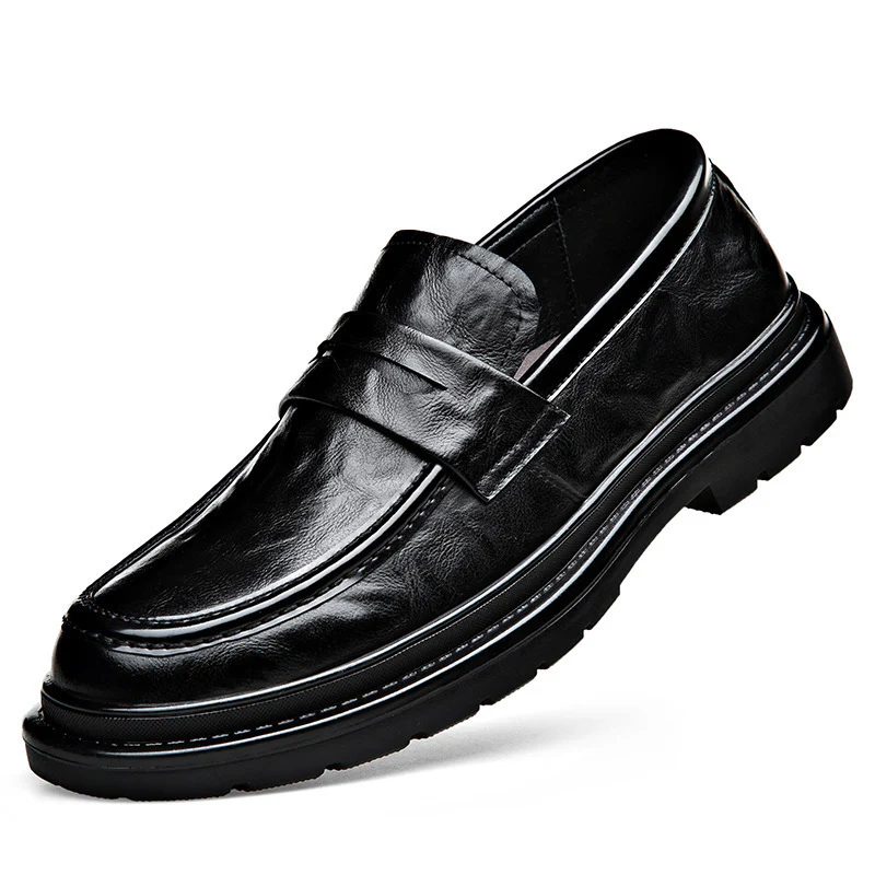 Herren Elegante Leder Mokassins mit rutschfester Sohle und komfortablem Innenfutter Heidi Mode - Image 5