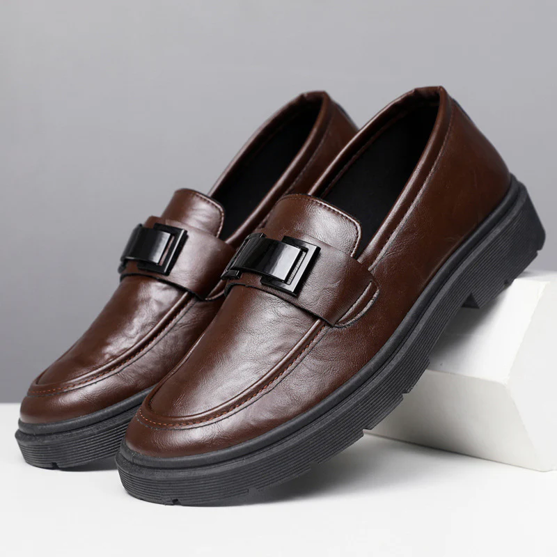 Herren Elegante Leder Slipper mit modischer Schnalle Heidi Mode - Image 2