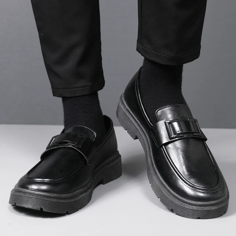 Herren Elegante Leder Slipper mit modischer Schnalle Heidi Mode - Image 3