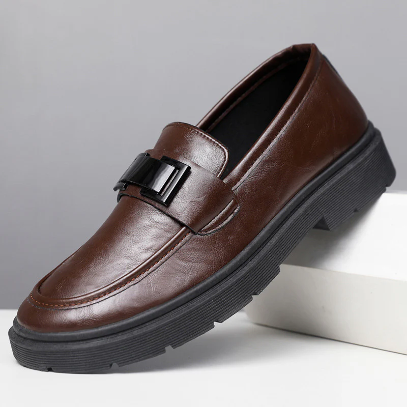 Herren Elegante Leder Slipper mit modischer Schnalle Heidi Mode - Image 6