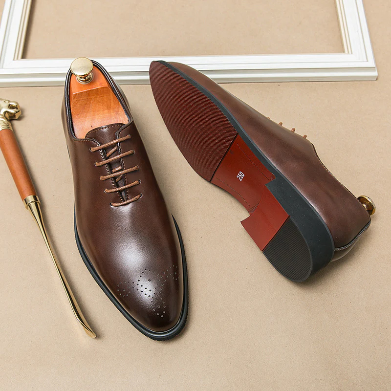 Herren Elegante Schnürschuhe aus hochwertigem Leder Heidi Mode