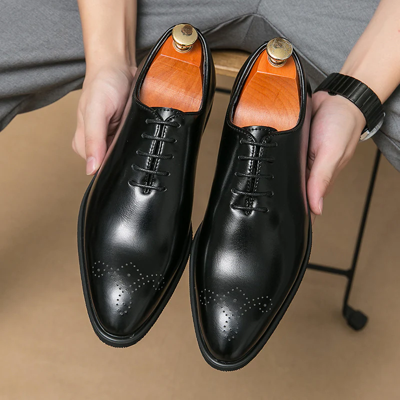 Herren Elegante Schnürschuhe aus hochwertigem Leder Heidi Mode - Image 2