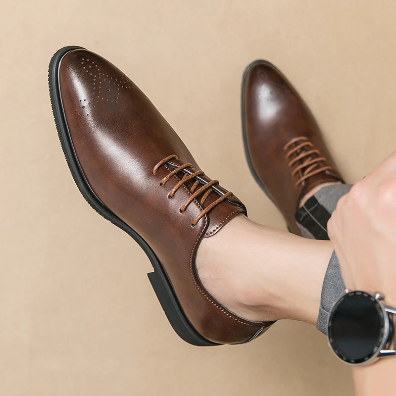 Herren Elegante Schnürschuhe aus hochwertigem Leder Heidi Mode - Image 4