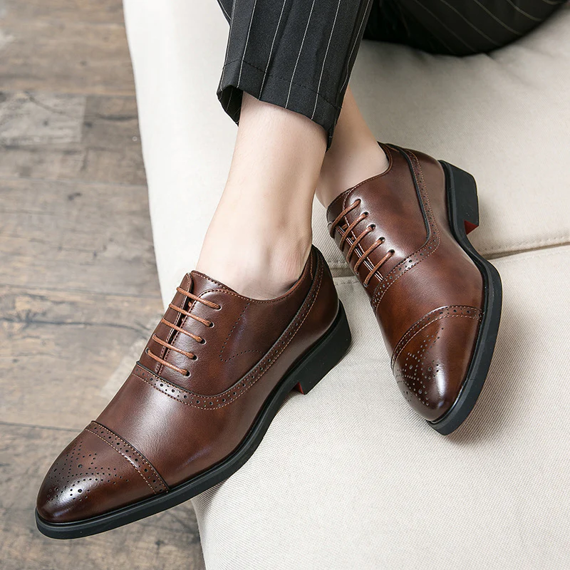 Herren Elegante Schnürschuhe aus hochwertigem Leder mit stilvoller Perforation Heidi Mode - Image 4