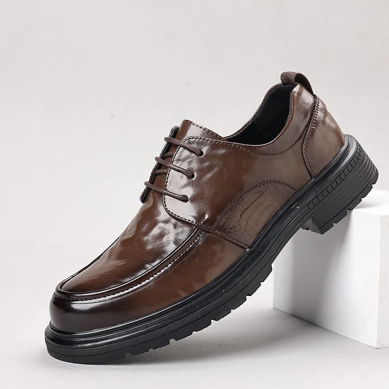 Herren Elegante Schnürschuhe mit edlem Glanz und rutschfester Sohle Heidi Mode - Image 2