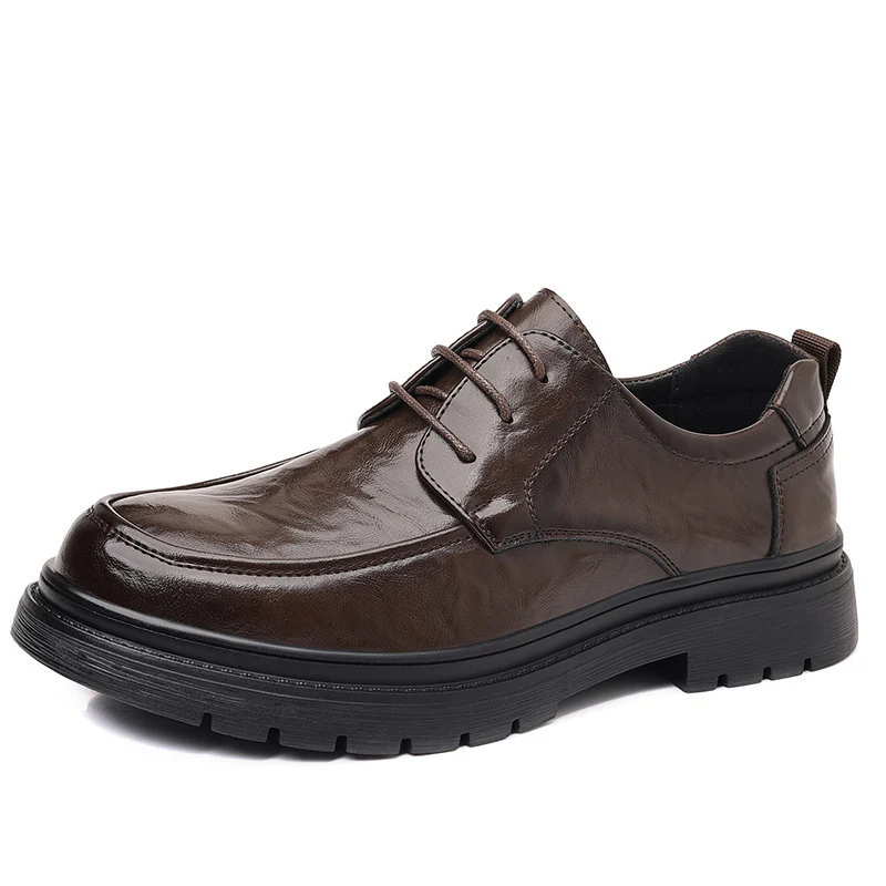 Herren Elegante Schnürschuhe mit edlem Glanz und rutschfester Sohle Heidi Mode - Image 5