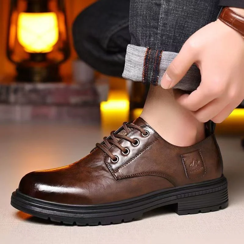 Herren Elegante Schnürschuhe mit hochwertigem Leder und rutschfester Sohle Heidi Mode - Image 4