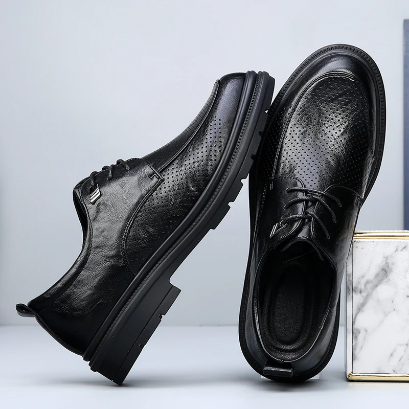 Herren Elegante Schnürschuhe mit rutschfester Sohle und atmungsaktivem Obermaterial Heidi Mode - Image 2