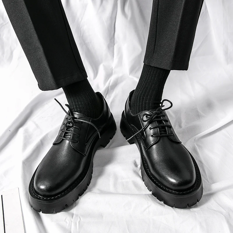 Herren Elegante Schnürschuhe mit stabiler Profilsohle und klassischem Design Heidi Mode - Image 3