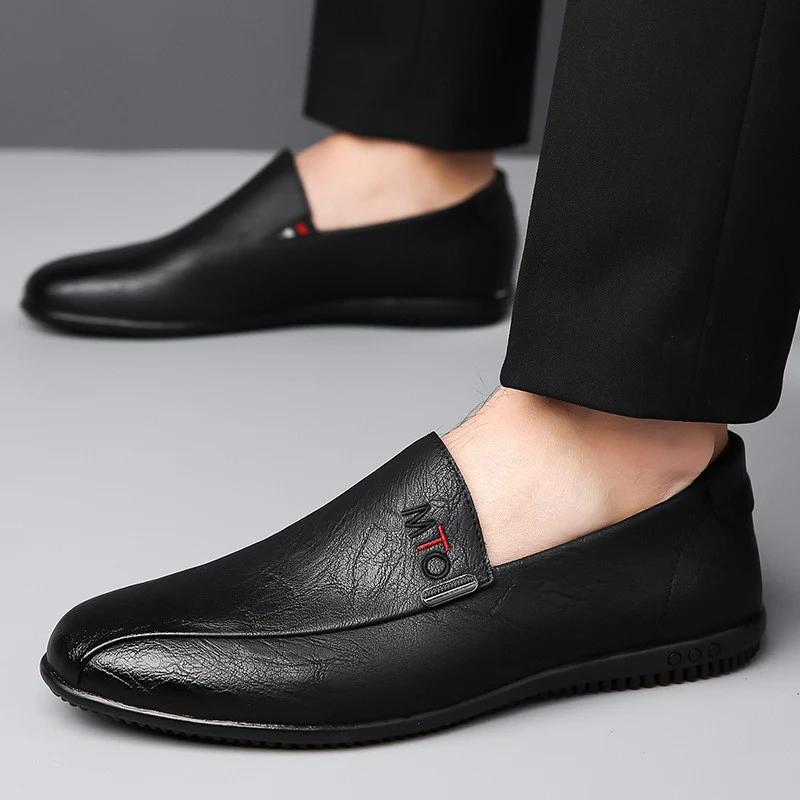 Herren Elegante Slip-On Lederschuhe mit rutschfester Sohle und komfortablem Fußbett Heidi Mode - Image 3