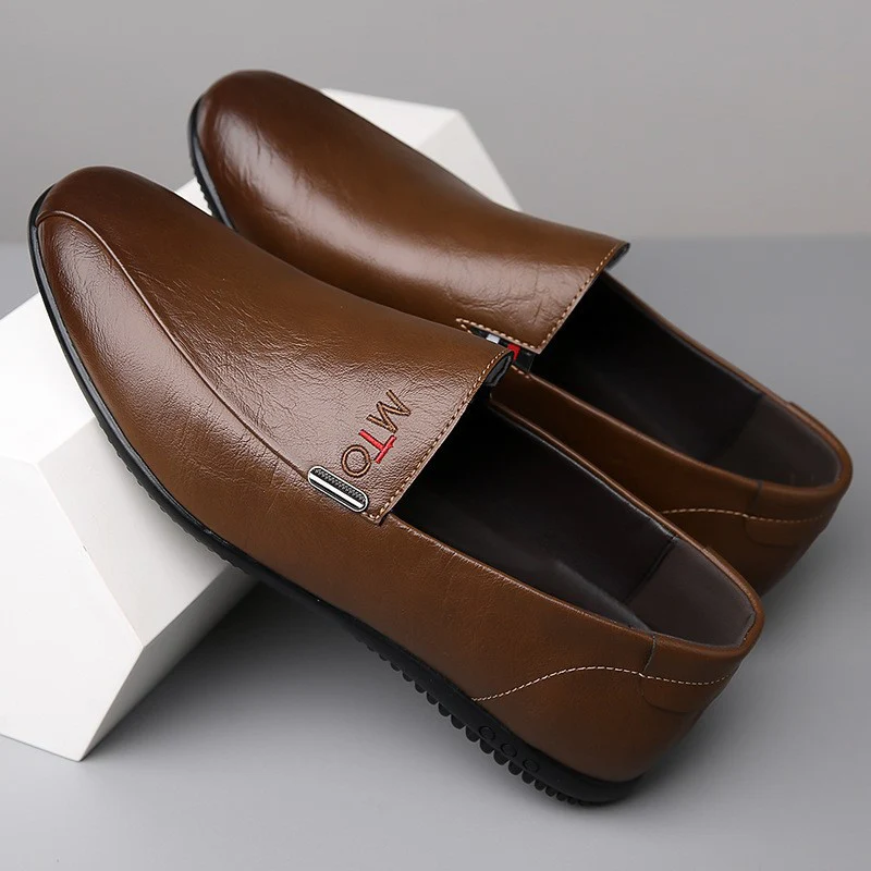 Herren Elegante Slip-On Lederschuhe mit rutschfester Sohle und komfortablem Fußbett Heidi Mode - Image 4