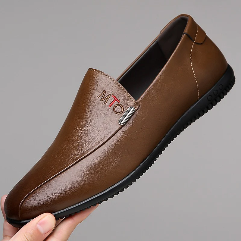 Herren Elegante Slip-On Lederschuhe mit rutschfester Sohle und komfortablem Fußbett Heidi Mode - Image 6