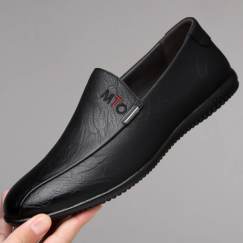 Herren Elegante Slip-On Lederschuhe mit rutschfester Sohle und komfortablem Fußbett Heidi Mode - Image 7