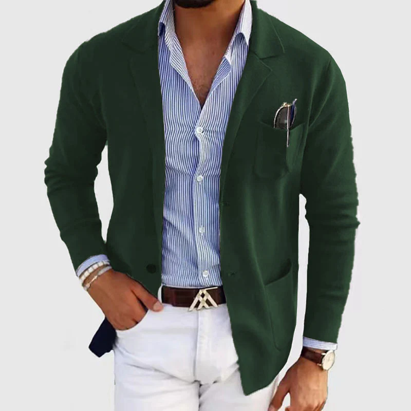 Herren elegante Strickjacke mit dezentem Design und praktischen Taschen Heidi-Mode - Image 4