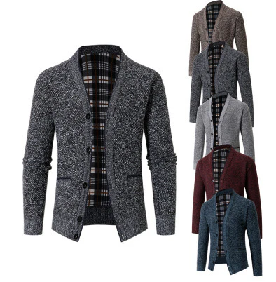 Herren Strickjacke kariert elegant - Image 13