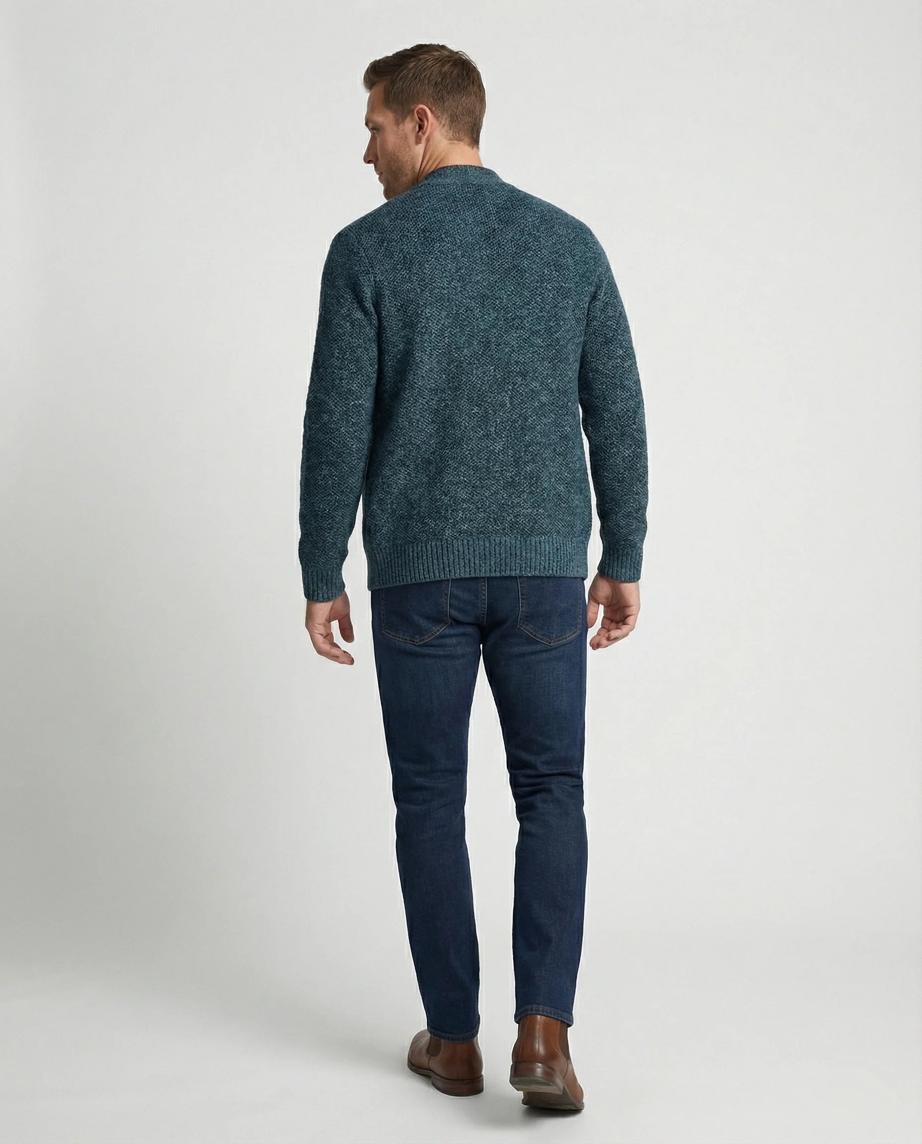 Herren Strickjacke kariert elegant - Image 3