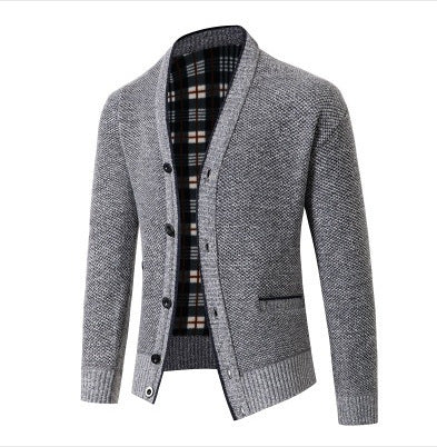 Herren Strickjacke kariert elegant - Image 9