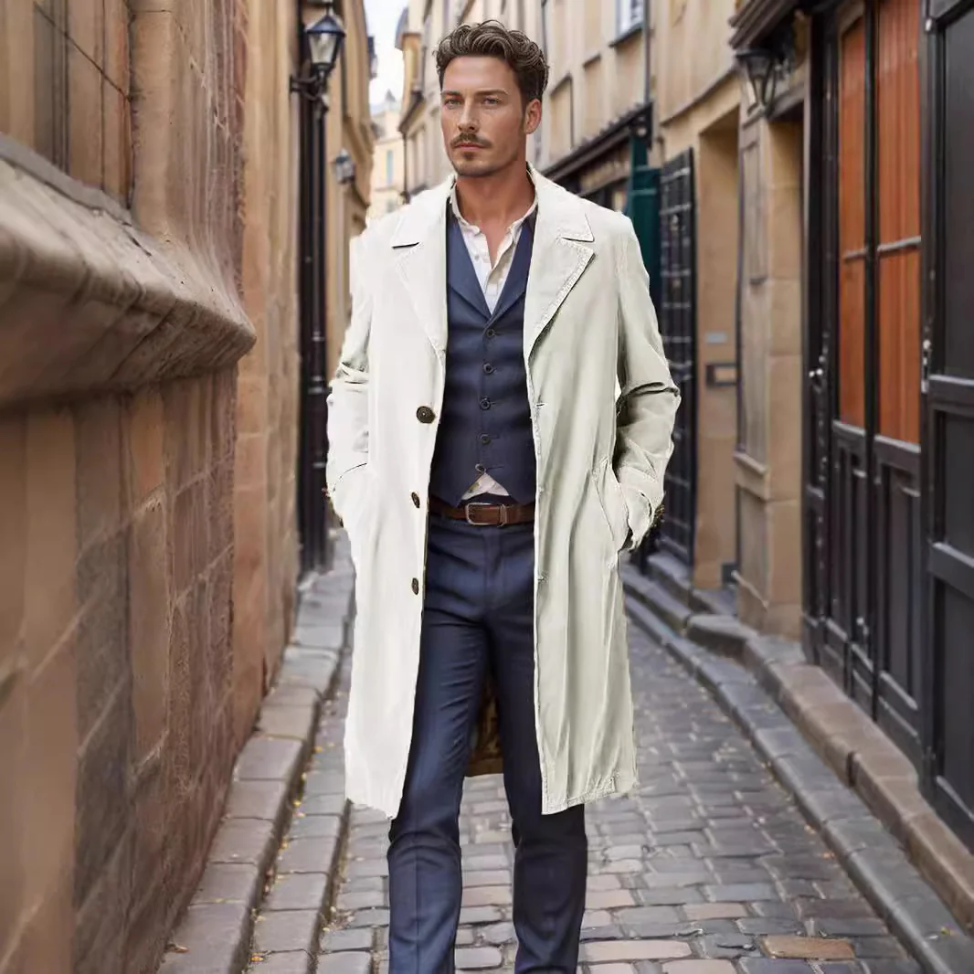 Herren eleganter und stilvoller Wollmantel Heidi-Mode - Image 3