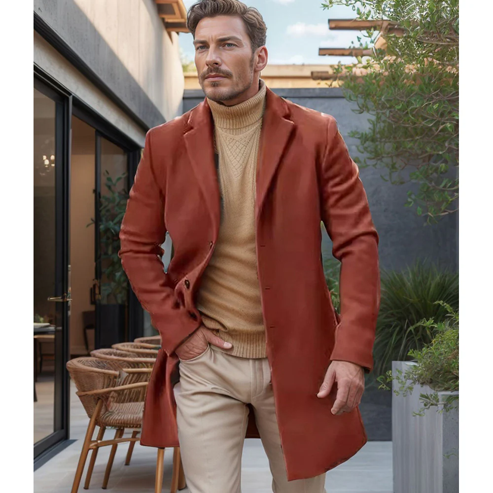 Herren Eleganter Wollmantel mit hochwertiger Verarbeitung Heidi-Mode