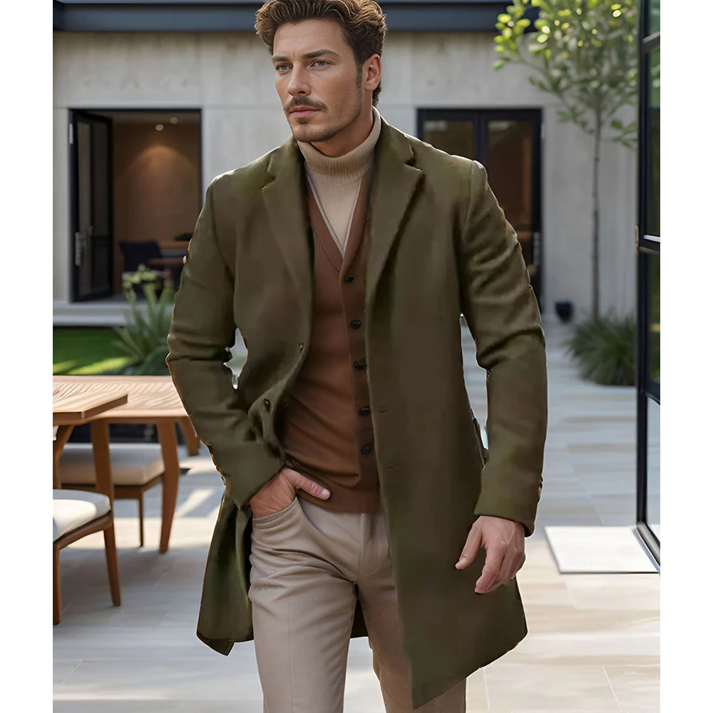 Herren Eleganter Wollmantel mit hochwertiger Verarbeitung Heidi-Mode - Image 3