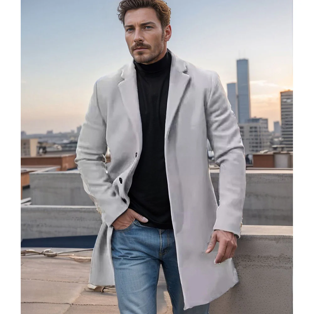 Herren Eleganter Wollmantel mit hochwertiger Verarbeitung Heidi-Mode - Image 7