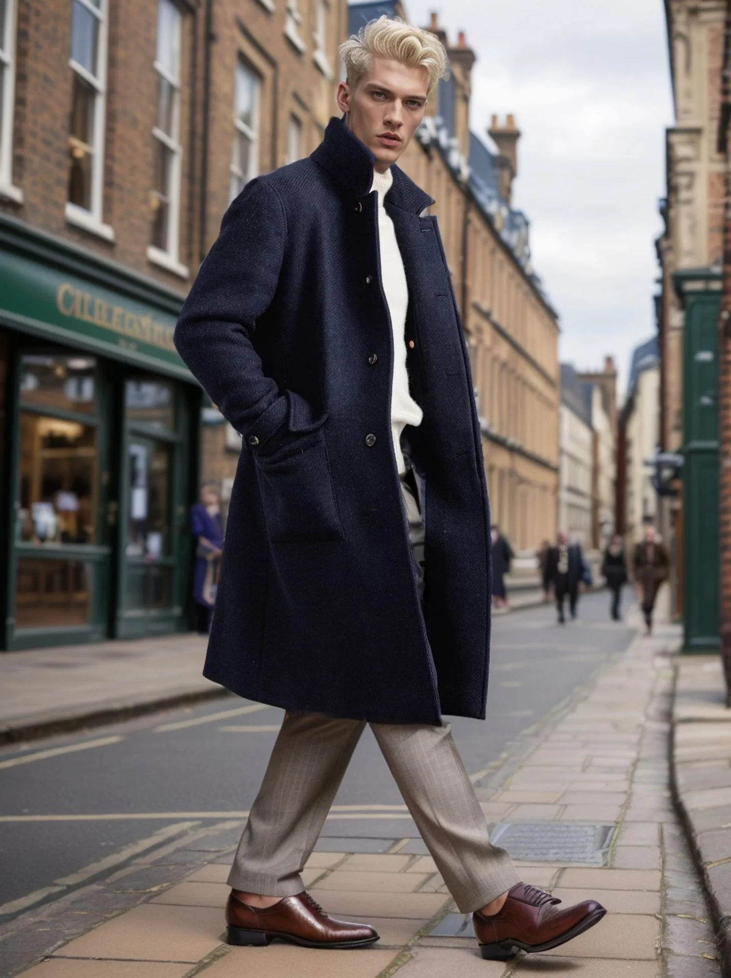Herren eleganter Wool Peacoat Heidi-Mode - Image 6