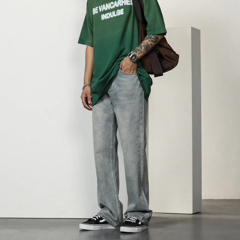 Herren Entspannte Bootcut-Jeans mit Hohem Bund und Lässigem Schnitt Heidi-Mode - Image 4