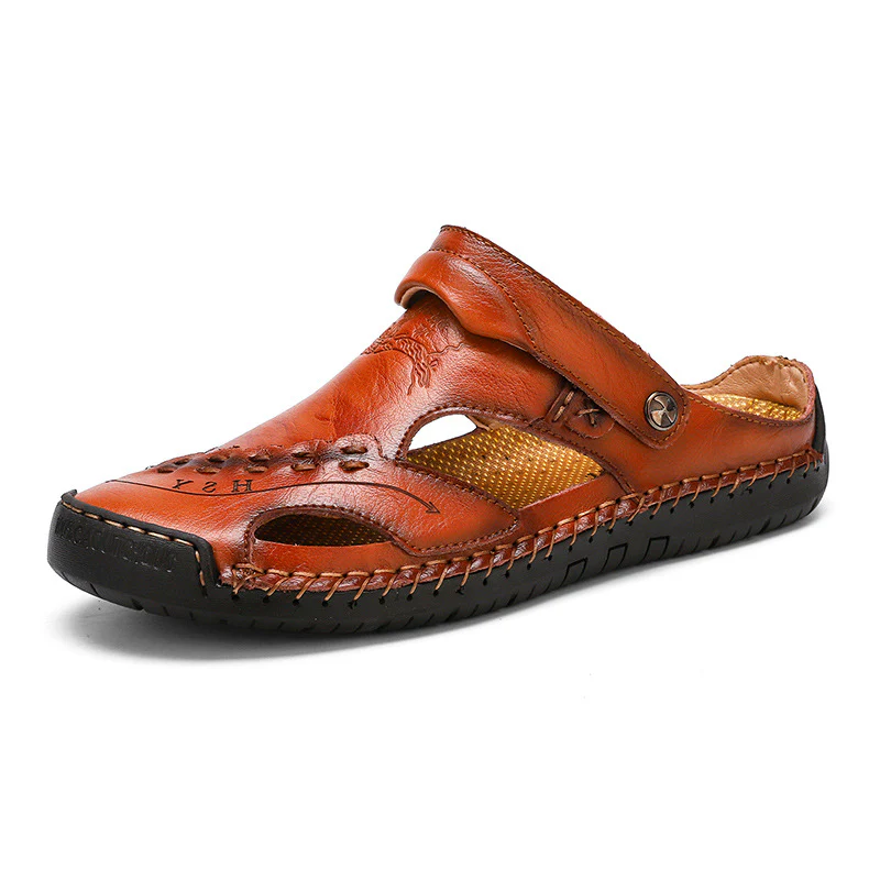 Herren Ergonomische Leder-Sandalen mit verstellbarem Riemen Heidi Mode - Image 5
