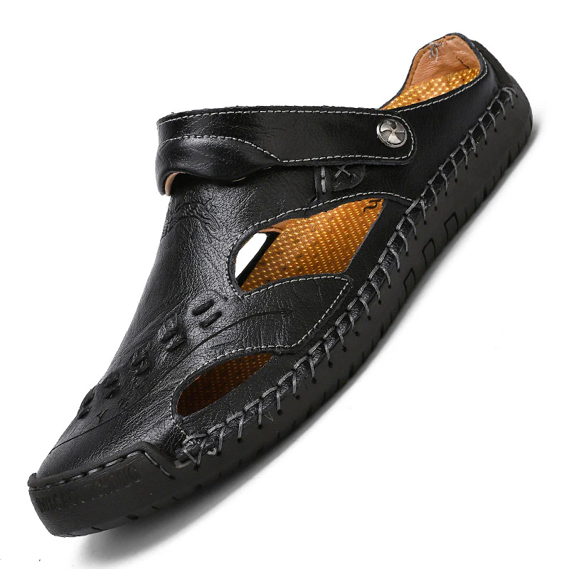 Herren Ergonomische Leder-Sandalen mit verstellbarem Riemen Heidi Mode - Image 7