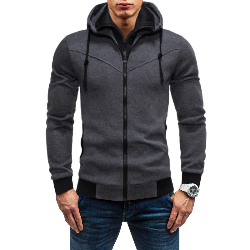 Herren Fleece-Kapuzenjacke mit stylischem Design und praktischen Taschen Heidi-Mode - Image 6