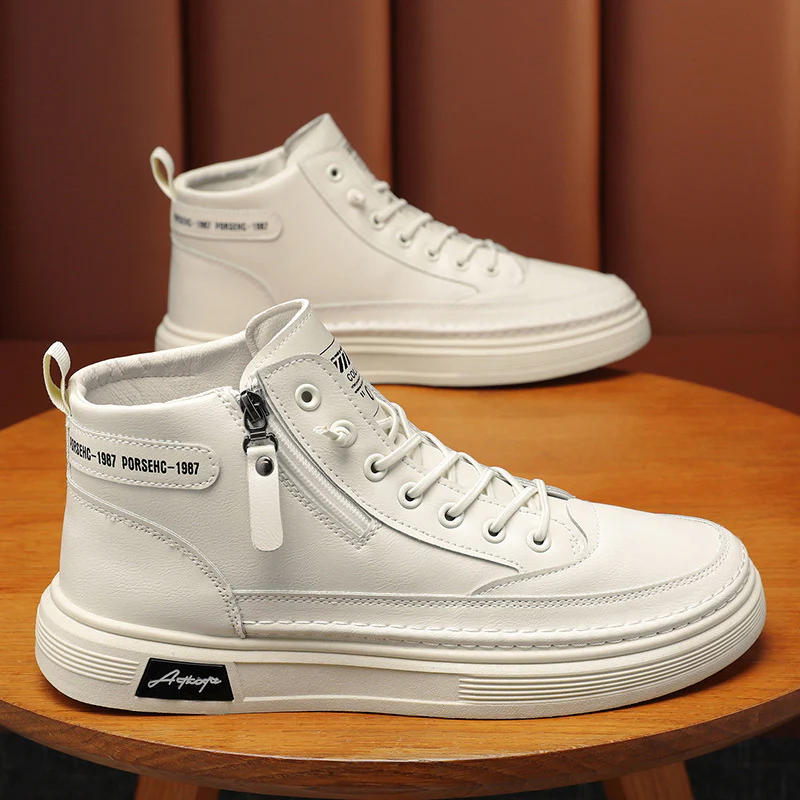 Herren Hochwertige Leder Sneakers Heidi Mode
