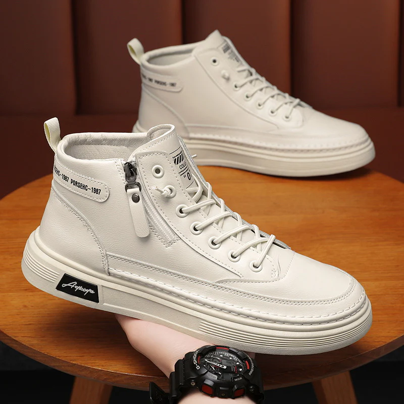 Herren Hochwertige Leder Sneakers Heidi Mode - Image 3