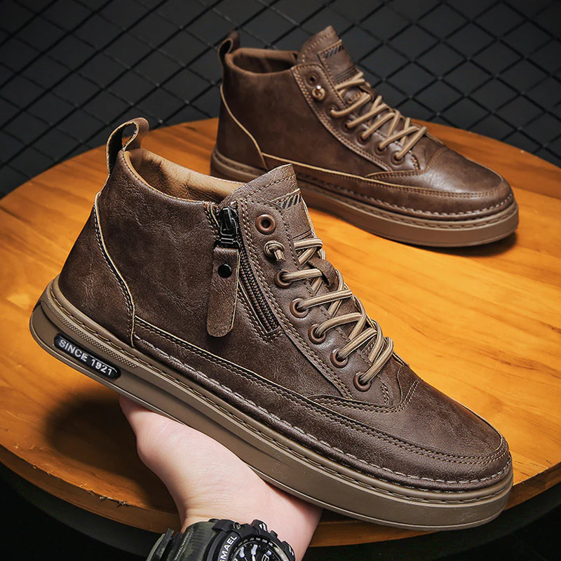 Herren Hochwertige Leder Sneakers Heidi Mode - Image 3