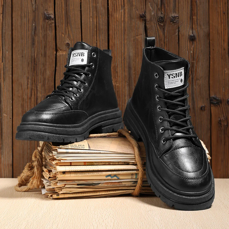 Herren hohe Stiefel mit robustem Obermaterial und griffiger Profilsohle Heidi Mode - Image 2
