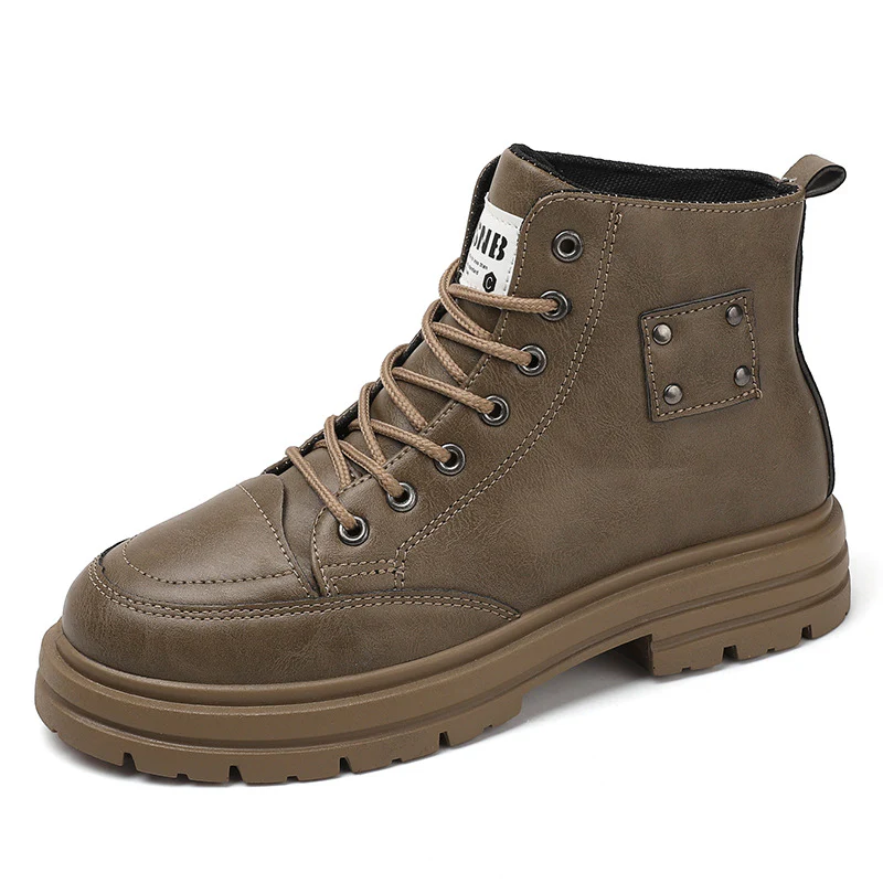 Herren hohe Stiefel mit robustem Obermaterial und griffiger Profilsohle Heidi Mode - Image 5