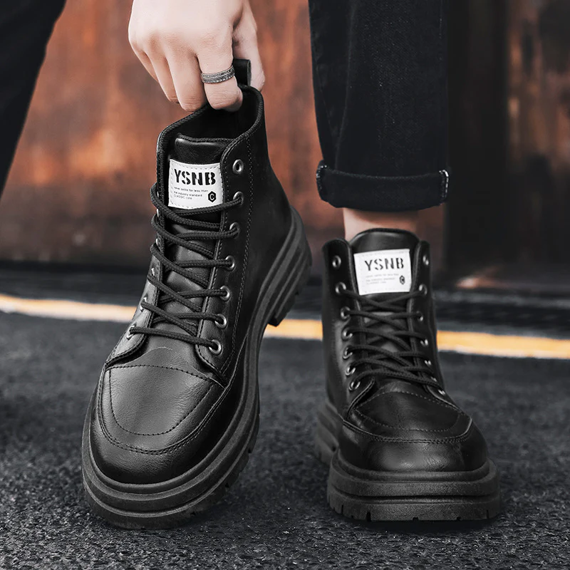 Herren hohe Stiefel mit robustem Obermaterial und griffiger Profilsohle Heidi Mode - Image 6