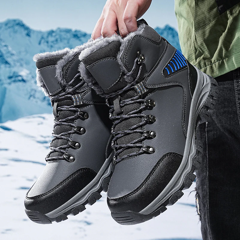 Herren isolierte Winterwanderstiefel mit rutschfester Profilsohle und atmungsaktivem Obermaterial Heidi Mode - Image 4