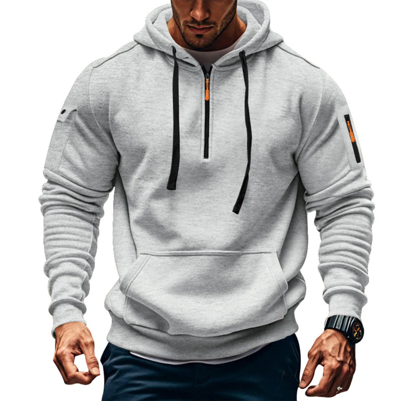Herren Kapuzenpullover mit modernem Reißverschluss und praktischen Taschen Heidi-Mode - Image 2