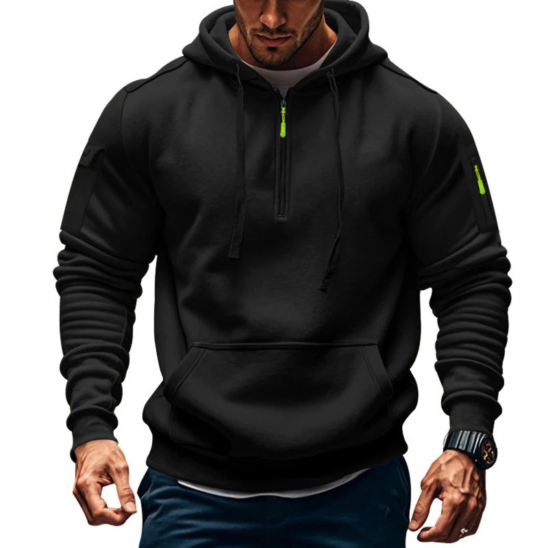 Herren Kapuzenpullover mit modernem Reißverschluss und praktischen Taschen Heidi-Mode - Image 5