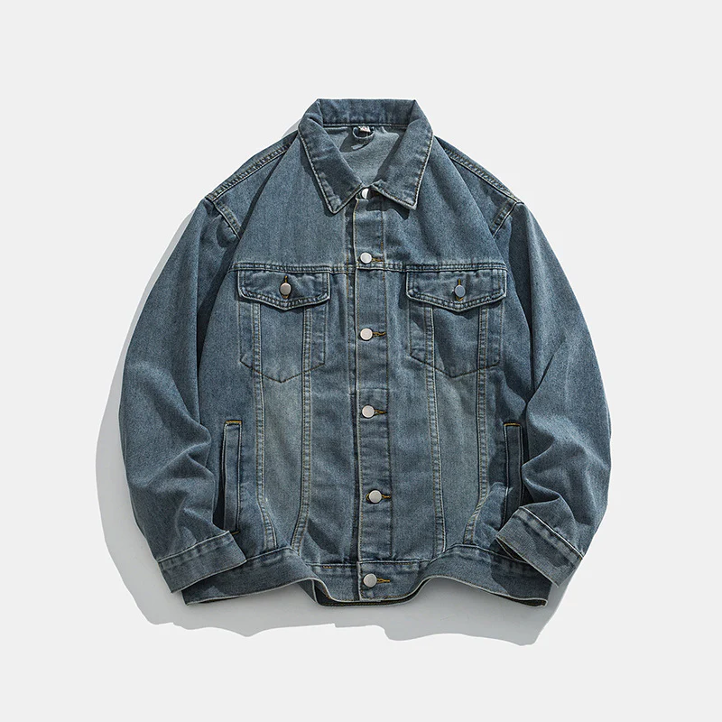 Herren klassische Denim Jacke mit schmalem Schnitt Heidi-Mode