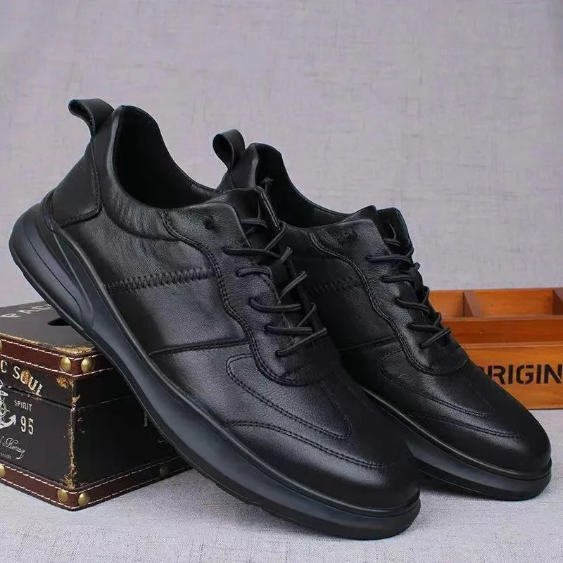 Herren Komfortable Leder Sneakers Heidi Mode - Image 3