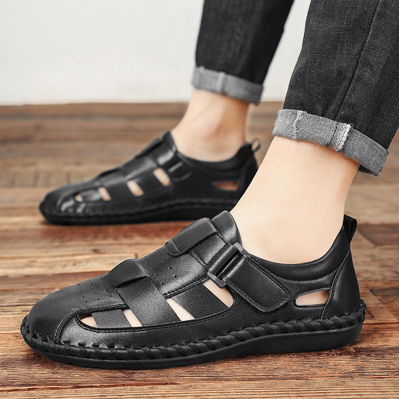 Herren Komfortable Ledersandalen mit verstellbarem Riemensystem Heidi Mode - Image 2