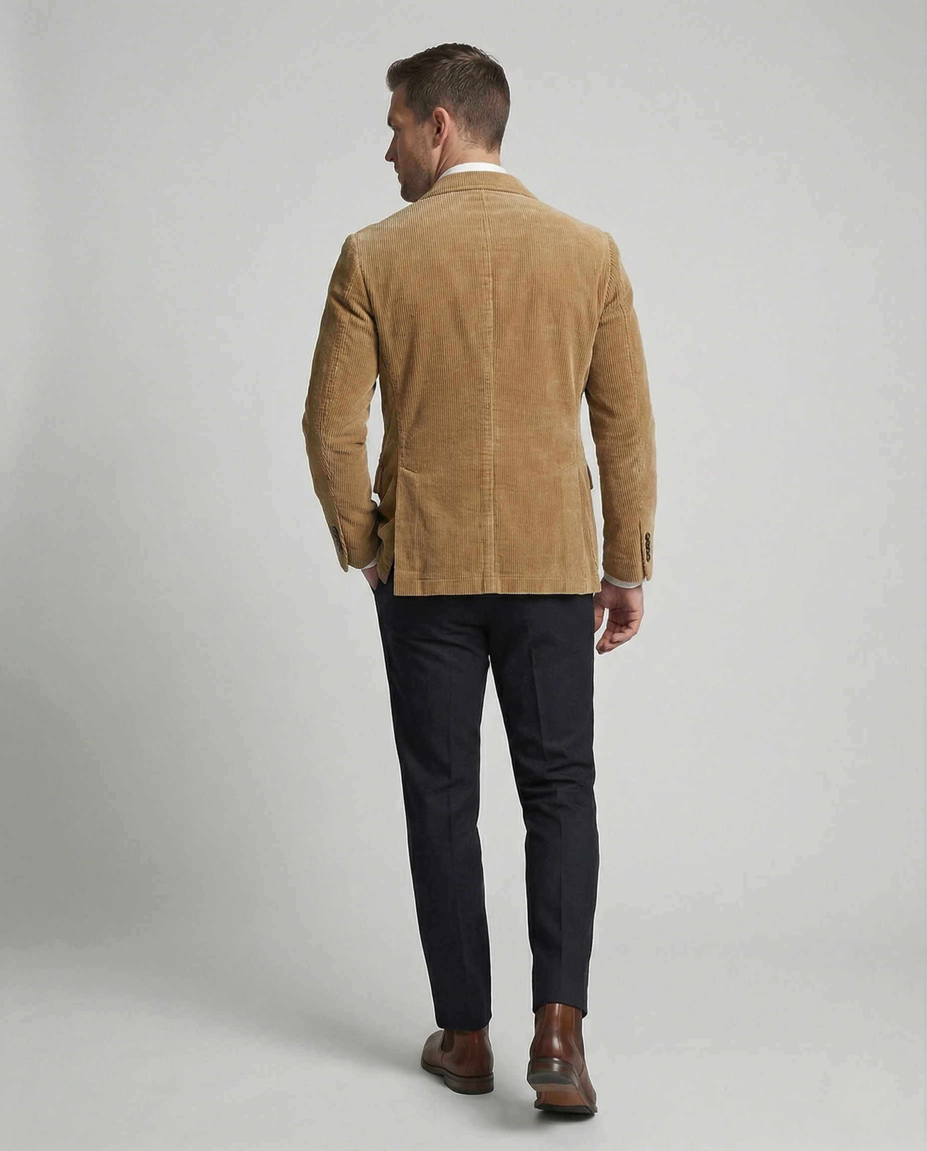Herren Kordjacke mit aufgesetzten Taschen und klassischem Schnitt - Image 4