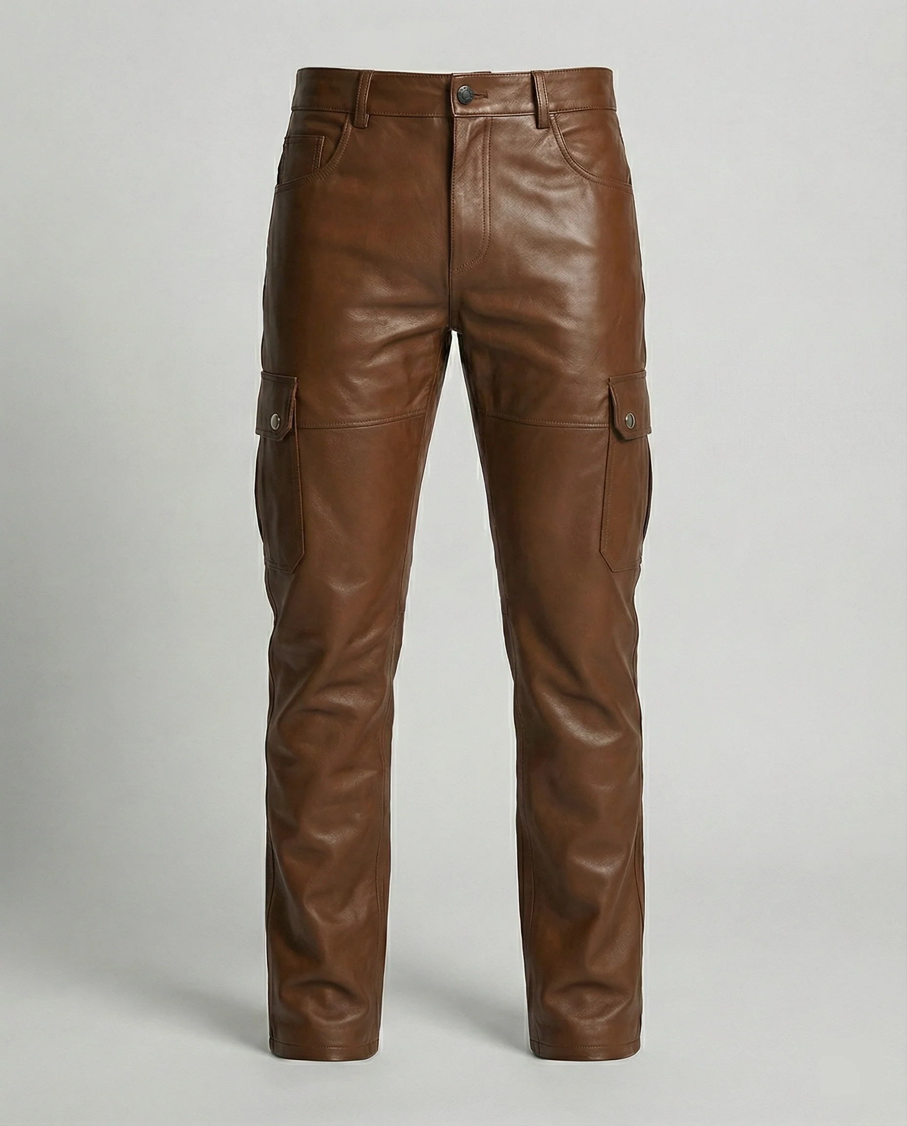 Herren Kunstleder Cargo-Hose mit Seitentaschen - Image 5