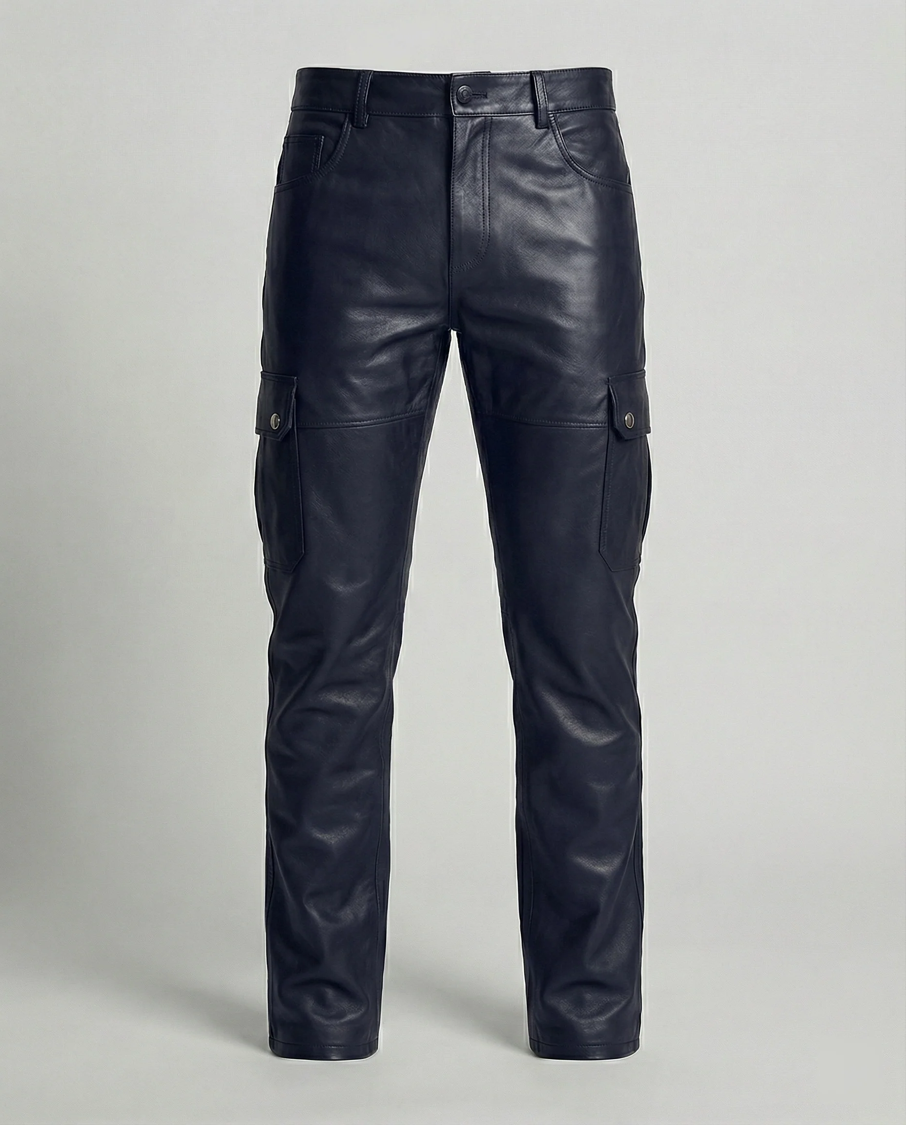 Herren Kunstleder Cargo-Hose mit Seitentaschen - Image 7